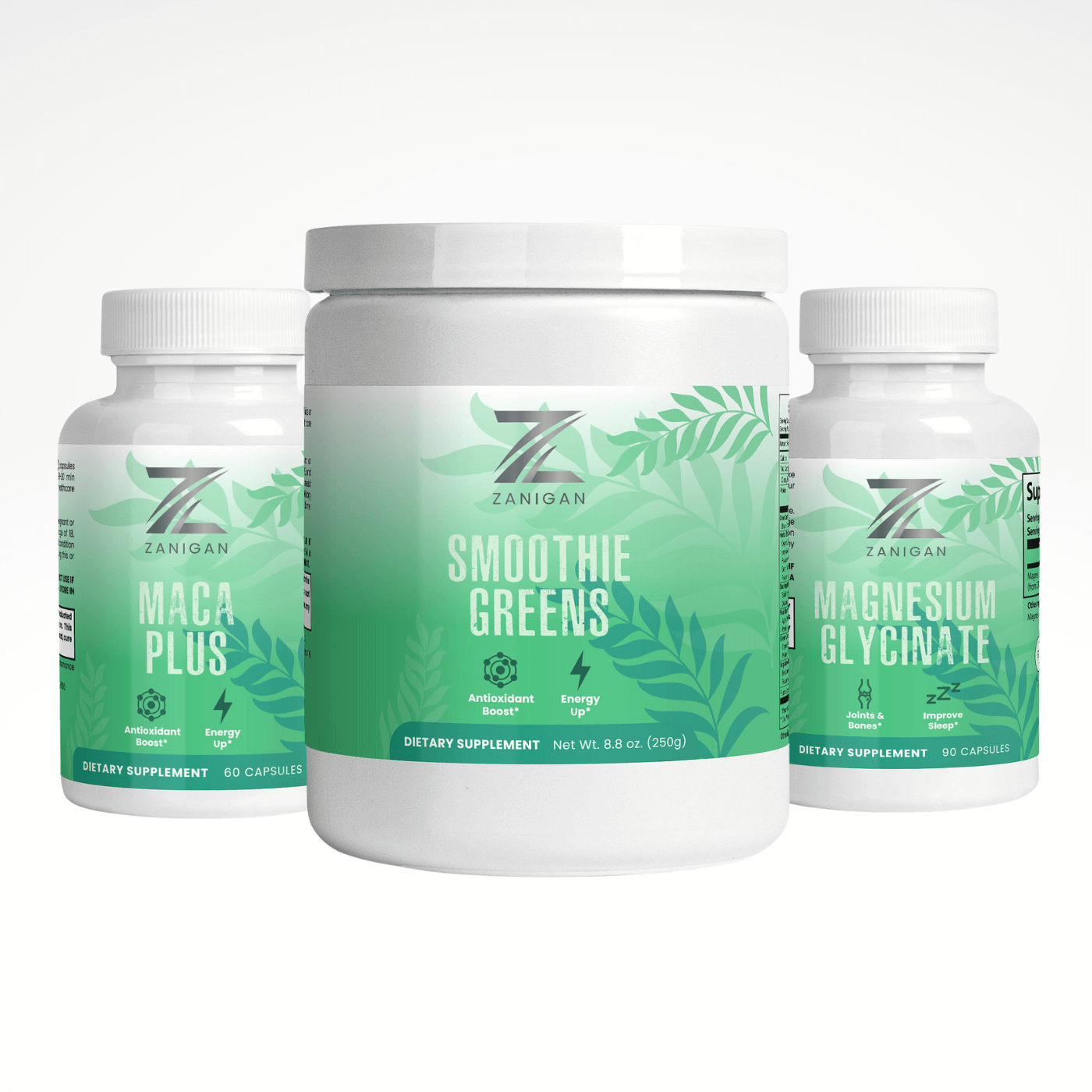 Ultra Cleanse Smoothie Greens, Maca Plus, Magnesium Glycinate