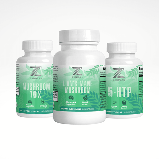 Mushroom Complex 10 X, Lion's Mane Mushroom, 5-HTP